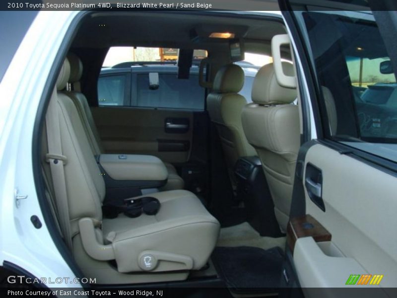 Blizzard White Pearl / Sand Beige 2010 Toyota Sequoia Platinum 4WD