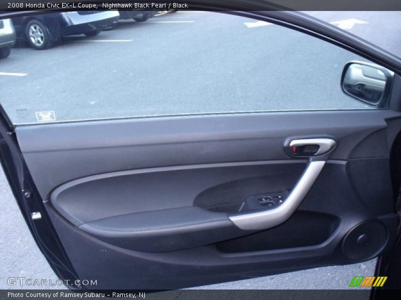 Nighthawk Black Pearl / Black 2008 Honda Civic EX-L Coupe