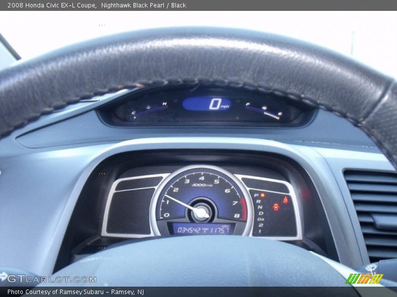 Nighthawk Black Pearl / Black 2008 Honda Civic EX-L Coupe