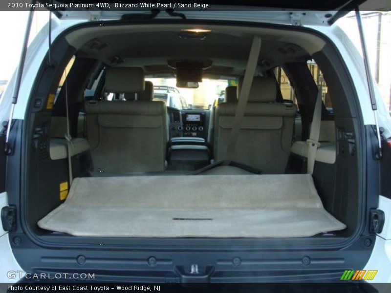 Blizzard White Pearl / Sand Beige 2010 Toyota Sequoia Platinum 4WD