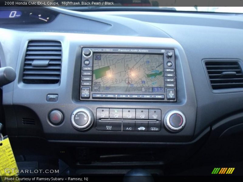 Nighthawk Black Pearl / Black 2008 Honda Civic EX-L Coupe
