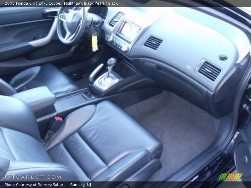Nighthawk Black Pearl / Black 2008 Honda Civic EX-L Coupe