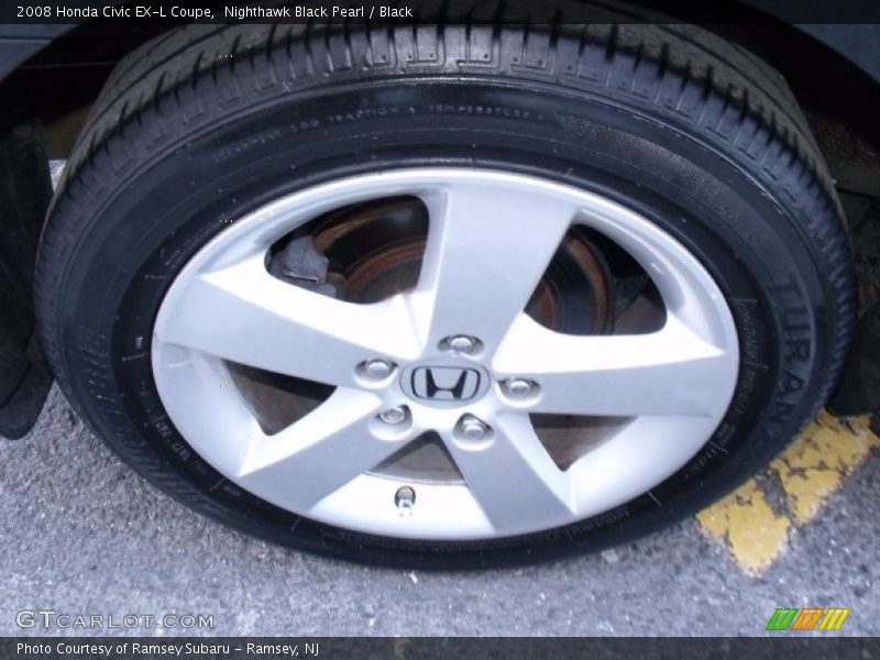 Nighthawk Black Pearl / Black 2008 Honda Civic EX-L Coupe