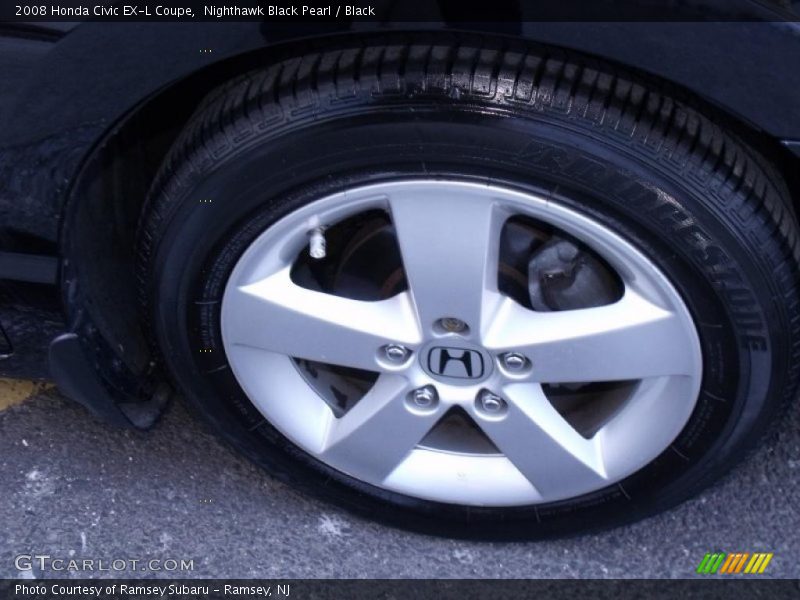 Nighthawk Black Pearl / Black 2008 Honda Civic EX-L Coupe