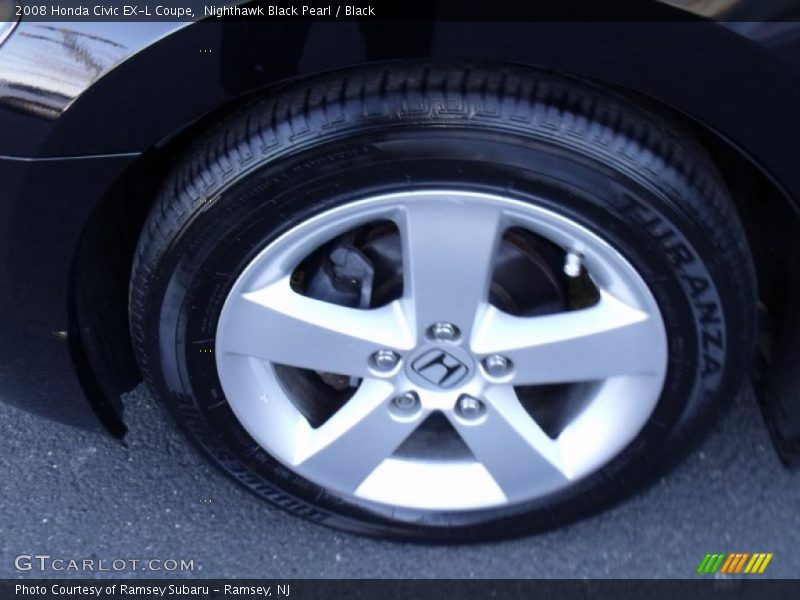 Nighthawk Black Pearl / Black 2008 Honda Civic EX-L Coupe