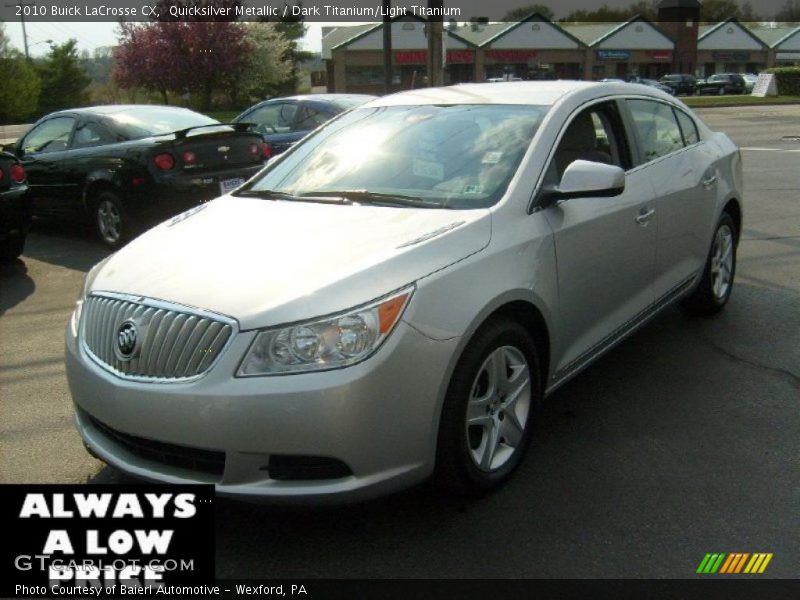 Quicksilver Metallic / Dark Titanium/Light Titanium 2010 Buick LaCrosse CX
