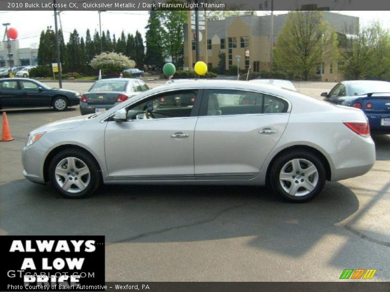 Quicksilver Metallic / Dark Titanium/Light Titanium 2010 Buick LaCrosse CX