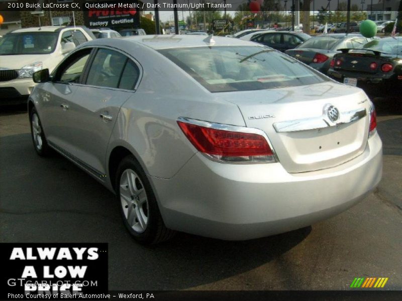 Quicksilver Metallic / Dark Titanium/Light Titanium 2010 Buick LaCrosse CX