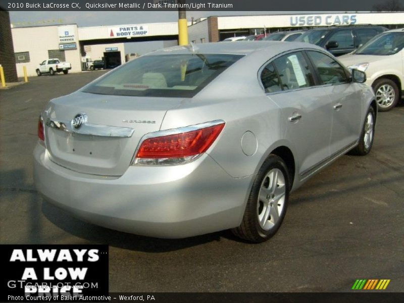 Quicksilver Metallic / Dark Titanium/Light Titanium 2010 Buick LaCrosse CX