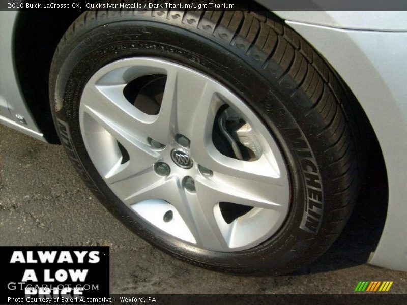 Quicksilver Metallic / Dark Titanium/Light Titanium 2010 Buick LaCrosse CX