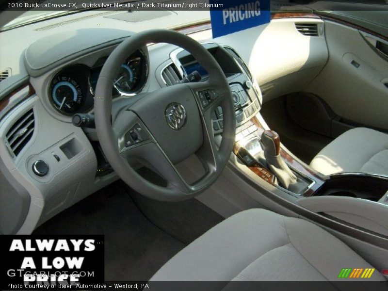 Quicksilver Metallic / Dark Titanium/Light Titanium 2010 Buick LaCrosse CX