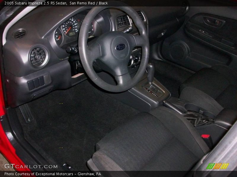 San Remo Red / Black 2005 Subaru Impreza 2.5 RS Sedan