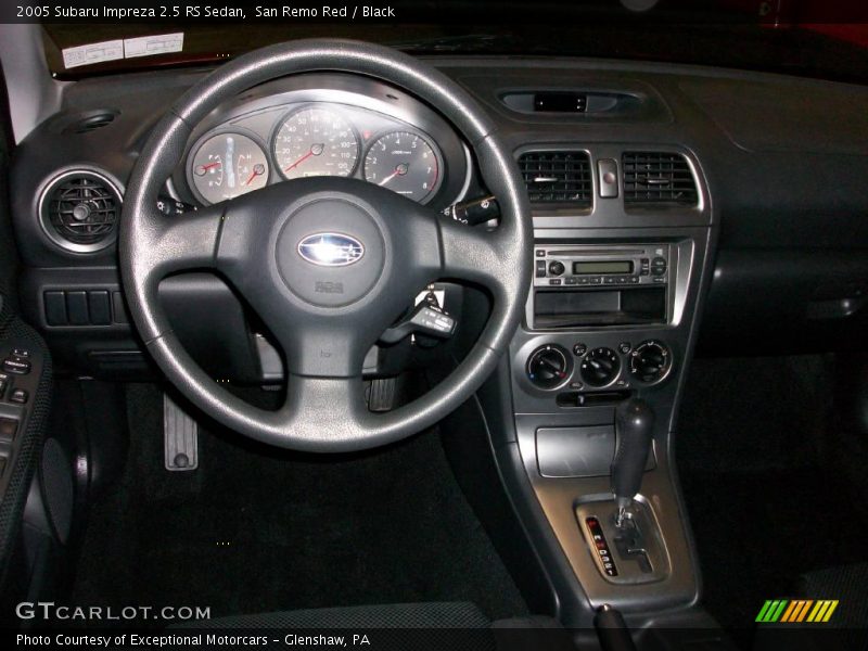 San Remo Red / Black 2005 Subaru Impreza 2.5 RS Sedan