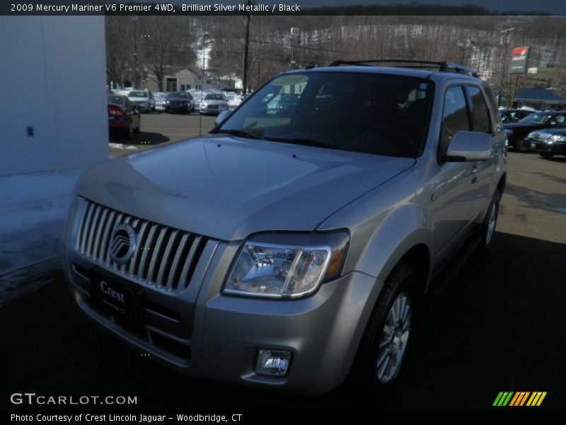 Brilliant Silver Metallic / Black 2009 Mercury Mariner V6 Premier 4WD