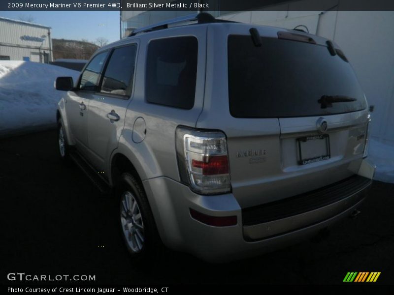 Brilliant Silver Metallic / Black 2009 Mercury Mariner V6 Premier 4WD