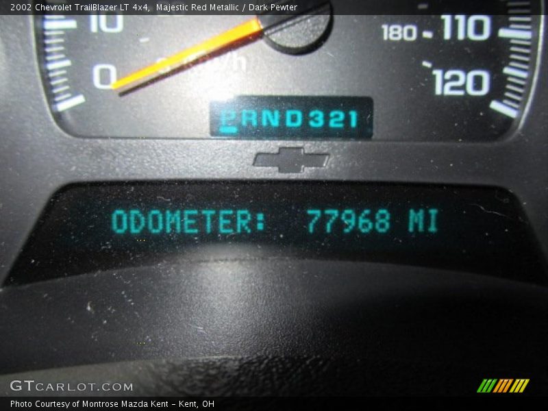 Majestic Red Metallic / Dark Pewter 2002 Chevrolet TrailBlazer LT 4x4