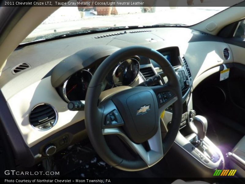 Taupe Gray Metallic / Cocoa/Light Neutral Leather 2011 Chevrolet Cruze LTZ