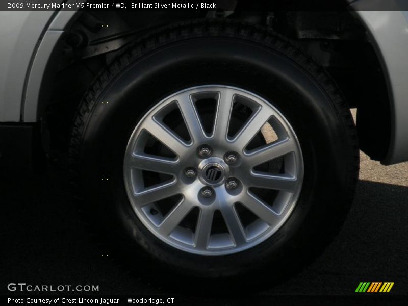 Brilliant Silver Metallic / Black 2009 Mercury Mariner V6 Premier 4WD