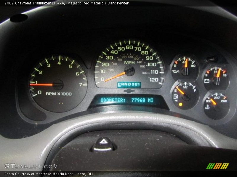 Majestic Red Metallic / Dark Pewter 2002 Chevrolet TrailBlazer LT 4x4