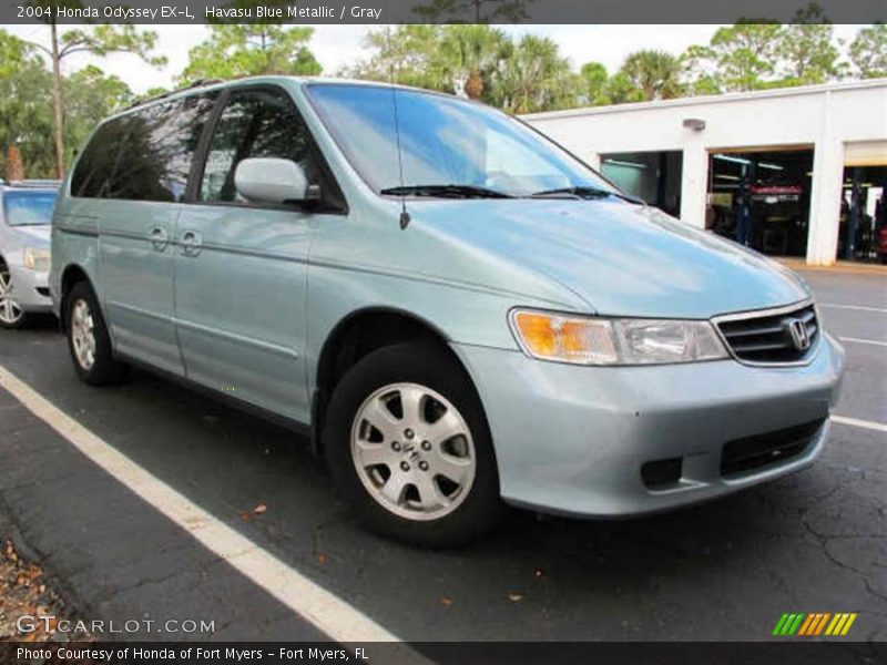 Havasu Blue Metallic / Gray 2004 Honda Odyssey EX-L