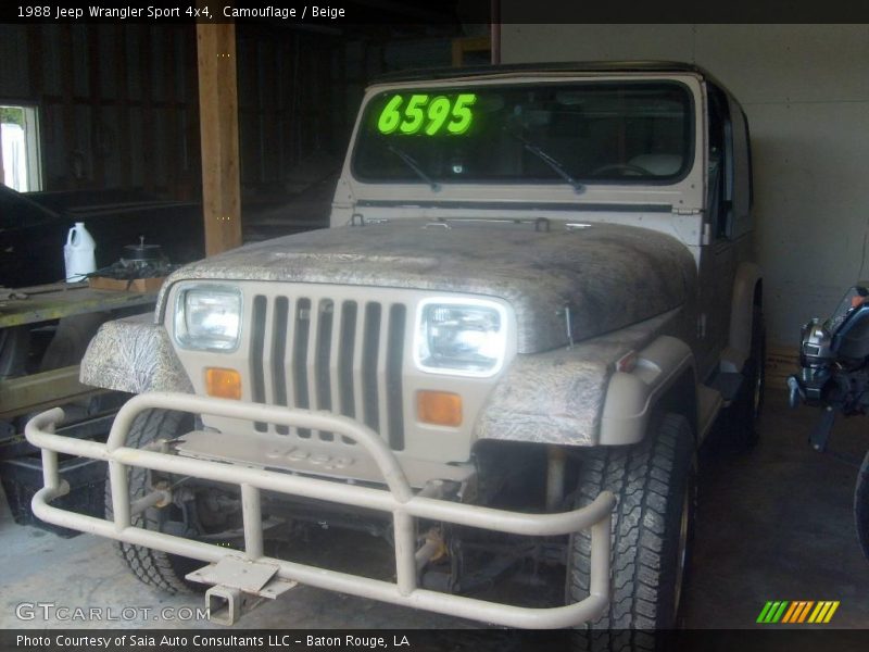 Camouflage / Beige 1988 Jeep Wrangler Sport 4x4