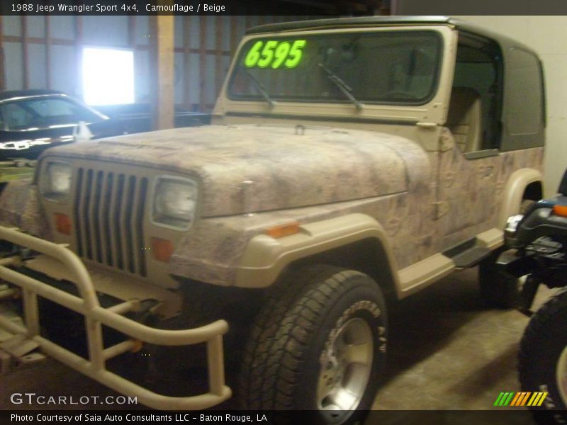 Camouflage / Beige 1988 Jeep Wrangler Sport 4x4