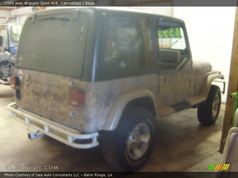 Camouflage / Beige 1988 Jeep Wrangler Sport 4x4