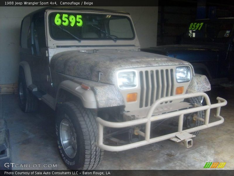 Camouflage / Beige 1988 Jeep Wrangler Sport 4x4