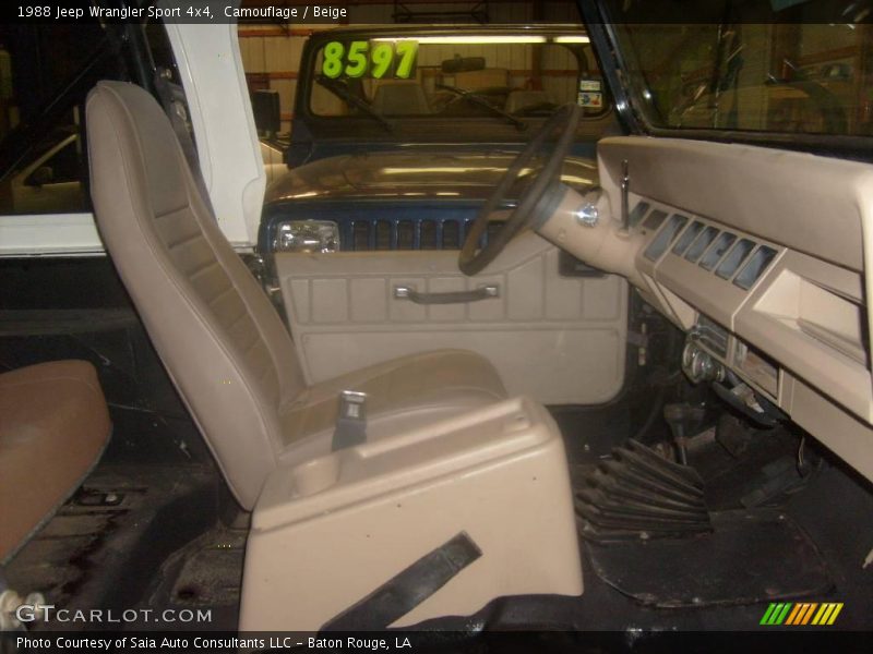 Camouflage / Beige 1988 Jeep Wrangler Sport 4x4