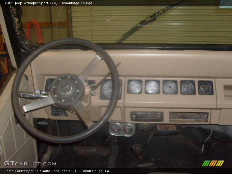 Camouflage / Beige 1988 Jeep Wrangler Sport 4x4