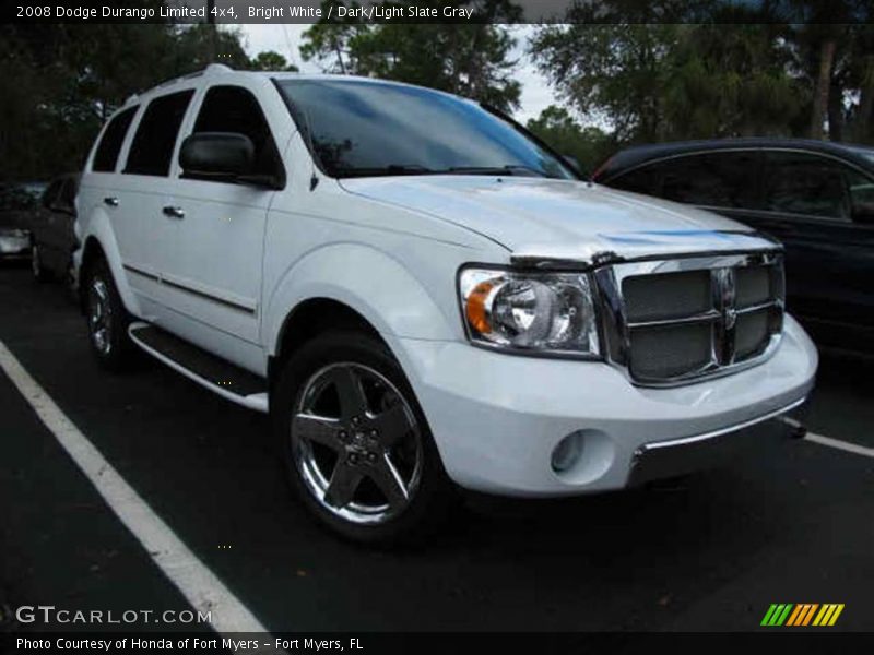 Bright White / Dark/Light Slate Gray 2008 Dodge Durango Limited 4x4