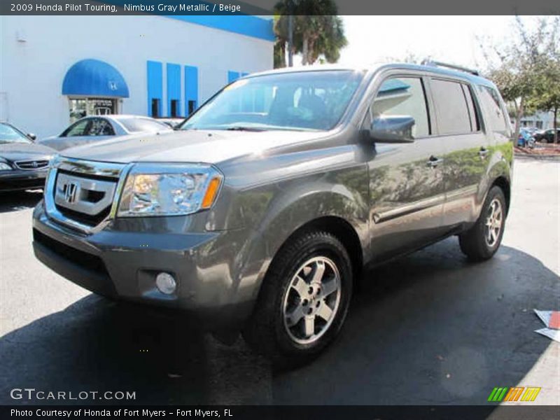 Nimbus Gray Metallic / Beige 2009 Honda Pilot Touring