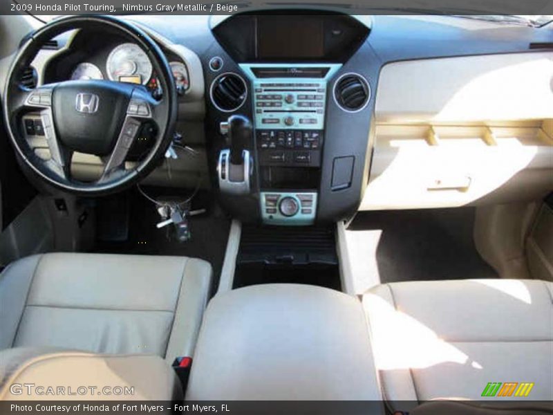 Nimbus Gray Metallic / Beige 2009 Honda Pilot Touring