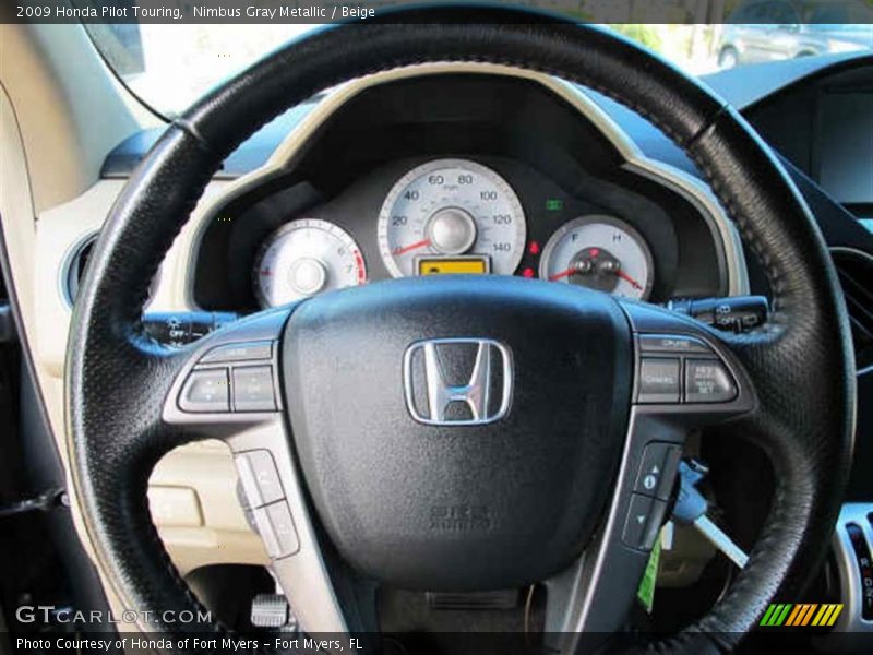 Nimbus Gray Metallic / Beige 2009 Honda Pilot Touring