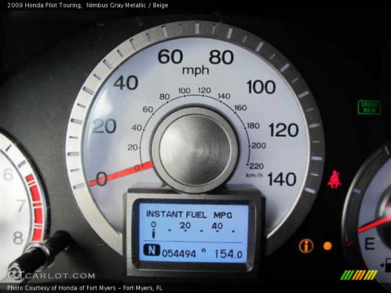 Nimbus Gray Metallic / Beige 2009 Honda Pilot Touring