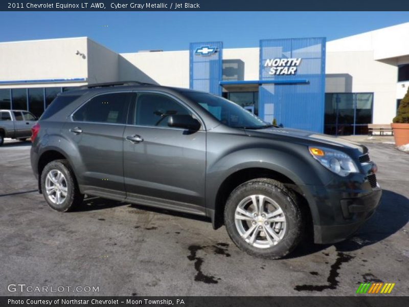 Cyber Gray Metallic / Jet Black 2011 Chevrolet Equinox LT AWD
