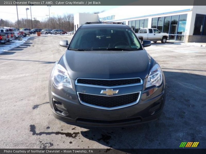 Cyber Gray Metallic / Jet Black 2011 Chevrolet Equinox LT AWD