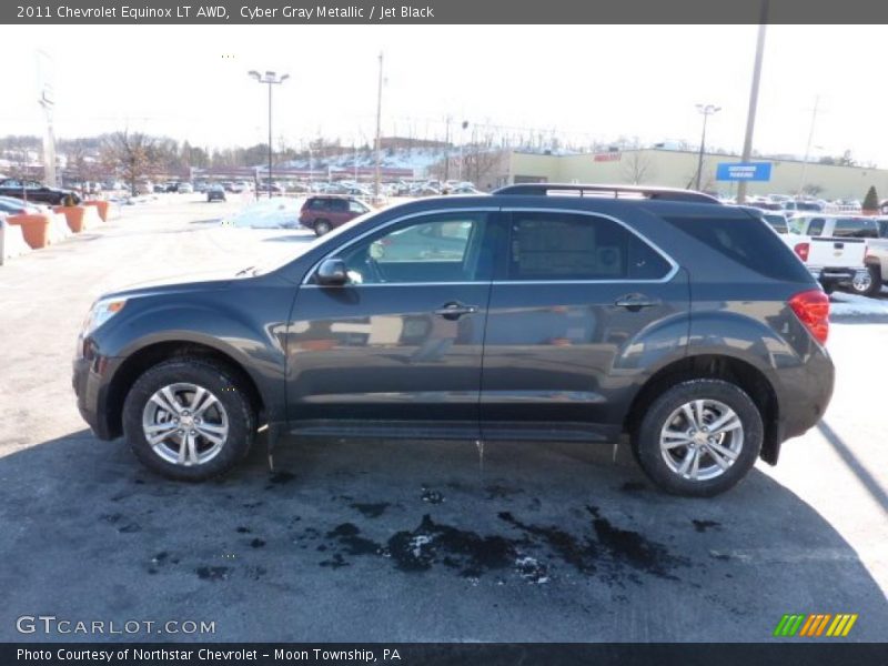 Cyber Gray Metallic / Jet Black 2011 Chevrolet Equinox LT AWD