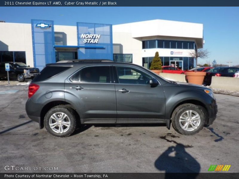 Cyber Gray Metallic / Jet Black 2011 Chevrolet Equinox LT AWD