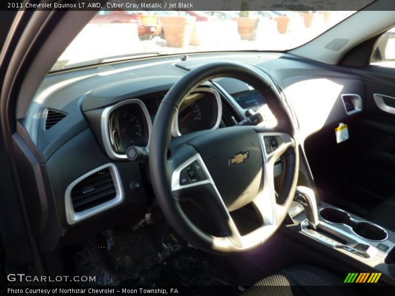 Cyber Gray Metallic / Jet Black 2011 Chevrolet Equinox LT AWD