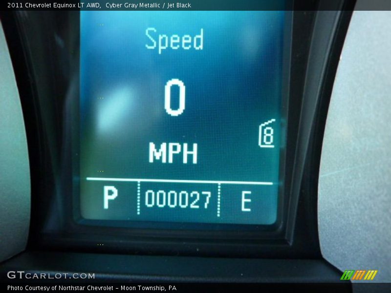 Cyber Gray Metallic / Jet Black 2011 Chevrolet Equinox LT AWD