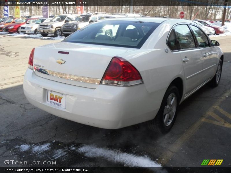 White / Neutral Beige 2008 Chevrolet Impala LT