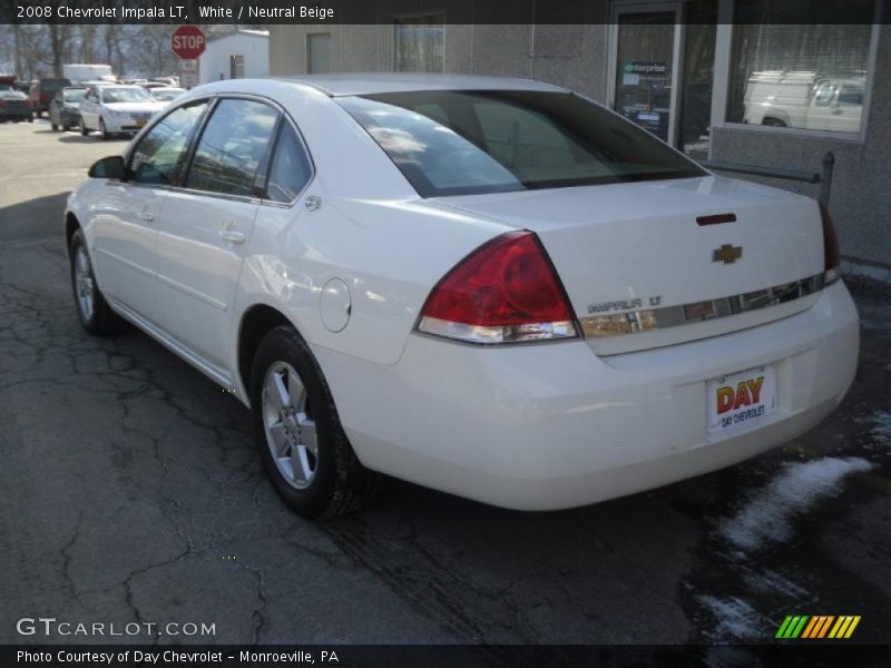 White / Neutral Beige 2008 Chevrolet Impala LT