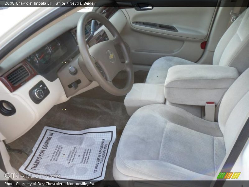 White / Neutral Beige 2008 Chevrolet Impala LT