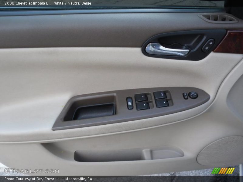 White / Neutral Beige 2008 Chevrolet Impala LT