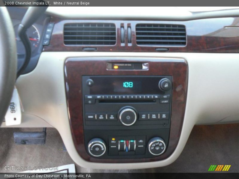 White / Neutral Beige 2008 Chevrolet Impala LT