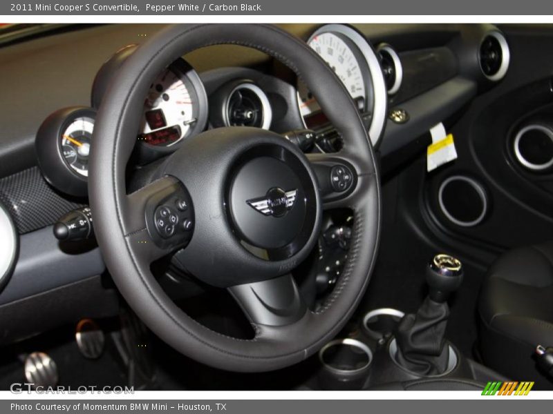 Pepper White / Carbon Black 2011 Mini Cooper S Convertible