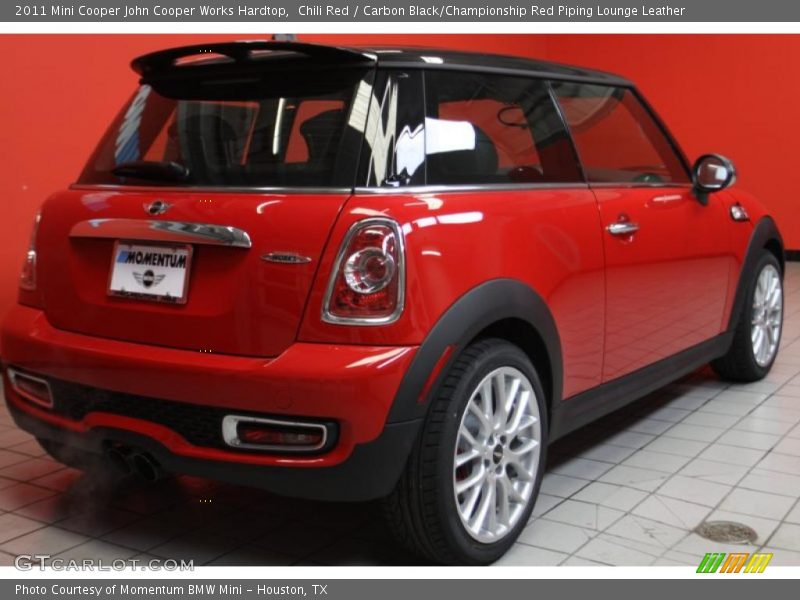 Chili Red / Carbon Black/Championship Red Piping Lounge Leather 2011 Mini Cooper John Cooper Works Hardtop