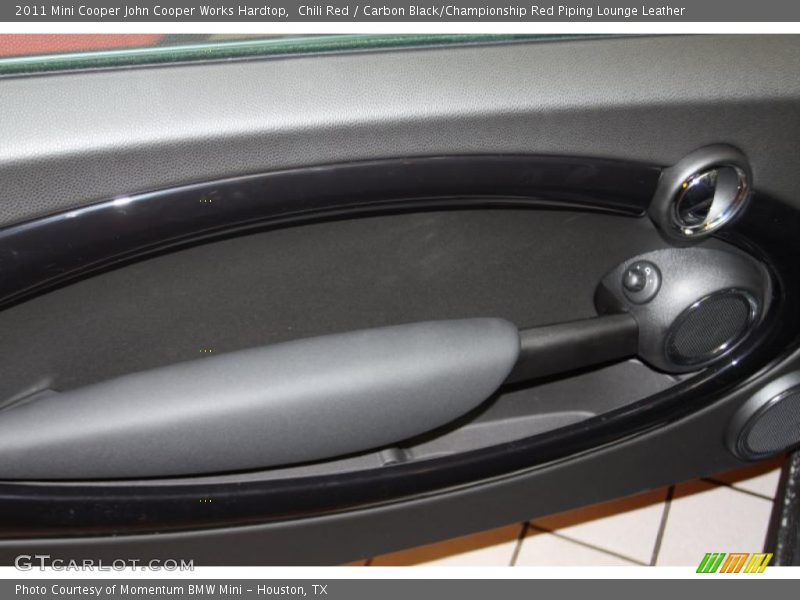 Chili Red / Carbon Black/Championship Red Piping Lounge Leather 2011 Mini Cooper John Cooper Works Hardtop