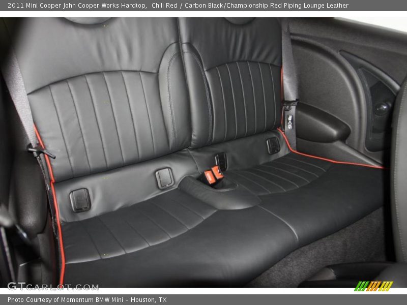Chili Red / Carbon Black/Championship Red Piping Lounge Leather 2011 Mini Cooper John Cooper Works Hardtop
